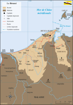 Carte du Brunei