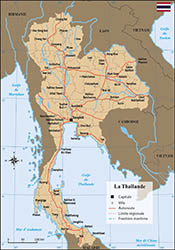 Carte de Thaïlande