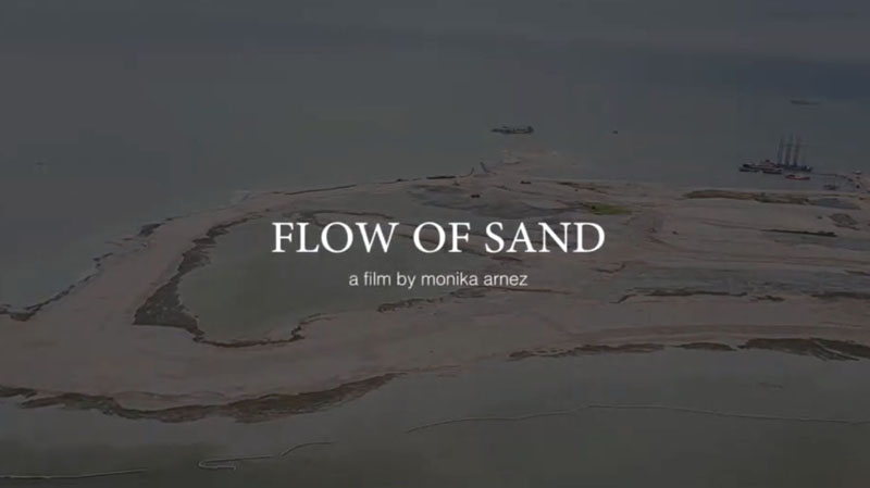 Film flow of sand